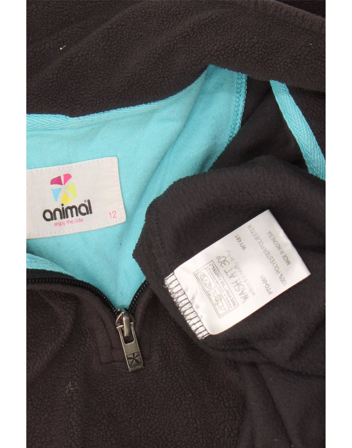 Animal Damen-Fleecepullover mit Reißverschluss am Hals, UK 12, Mittelgrau, Polyester