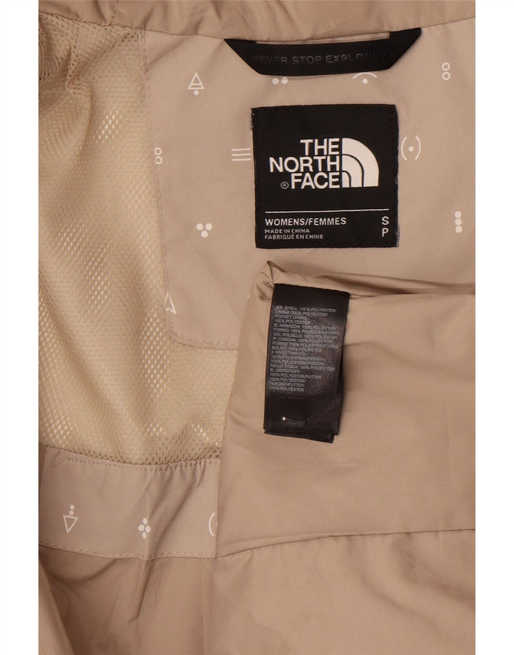 The North Face Damen Graphic Hooded Rain Jacket UK 10 Small Beige