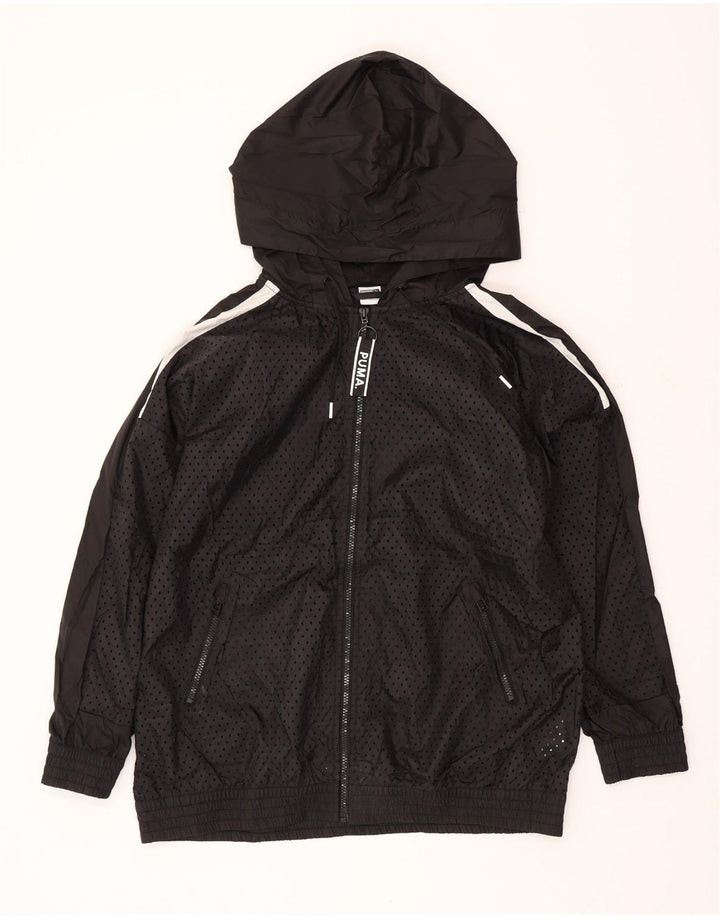 PUMA Herren-Trainingsanzug mit Kapuze, mittelgroß, Schwarz, Polyester