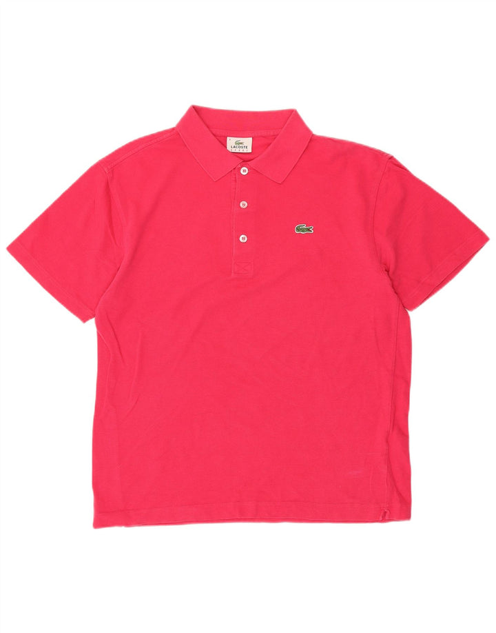 Lacoste Herren-Poloshirt, Größe 4, mittelrosa, Baumwolle