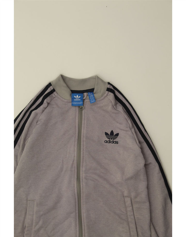 ADIDAS Boys Tracksuit Top Jacket 11-12 Years  Grey Polyester Vintage Adidas and Second-Hand Adidas from Messina Hembry 