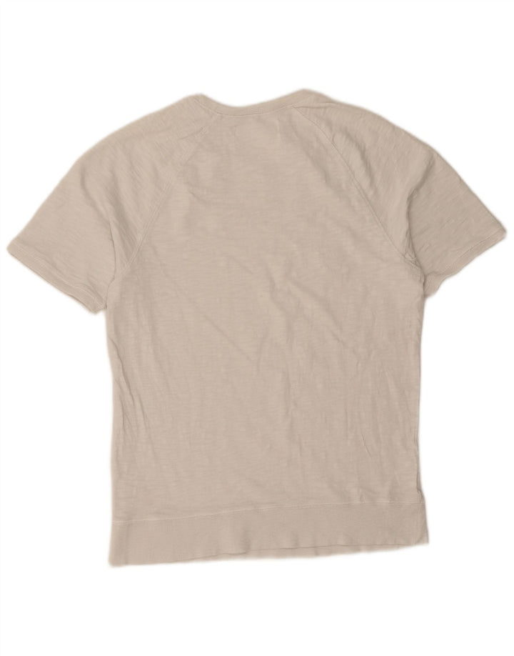 Zara Herren T-Shirt Top Mittelweiß meliert