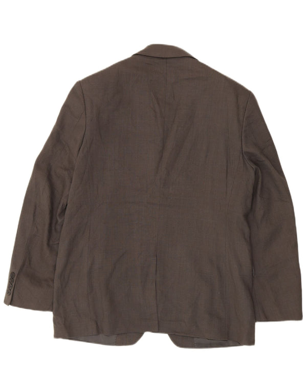 Marks & Spencer Herren-Blazer mit 2 Knöpfen, UK 38, mittelgrünes Leinen