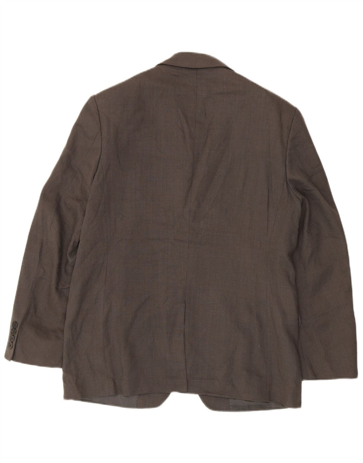 Marks & Spencer Herren-Blazer mit 2 Knöpfen, UK 38, mittelgrünes Leinen