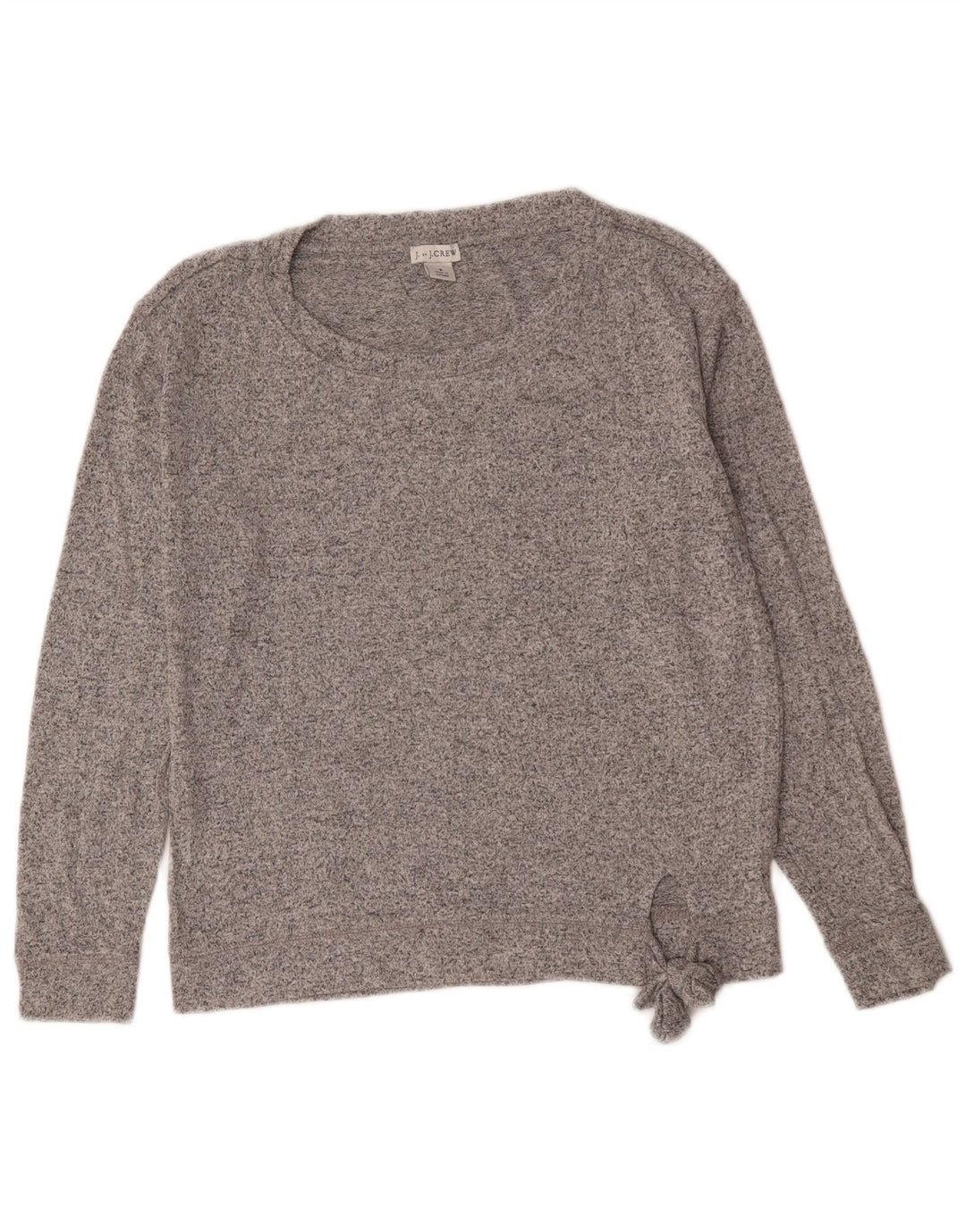 J. Crew Damen-Pullover, übergroß, U-Boot-Ausschnitt, Gr. 10, Größe S, Grau meliert