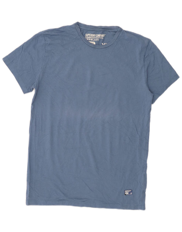 Superdry Herren T-Shirt Top XL Blau Baumwolle