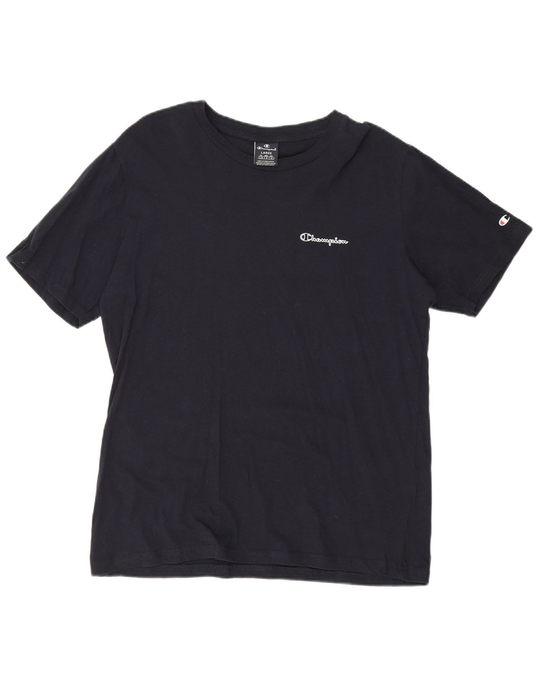 Champion Herren T-Shirt Top Large Marineblau Baumwolle