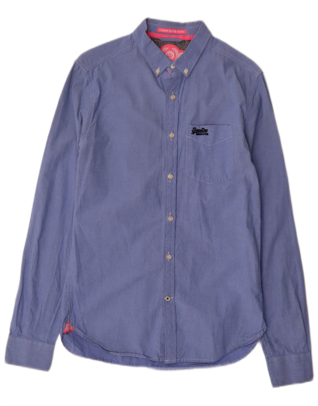 Superdry Herren-Hemd, Größe S, Blau, Baumwolle