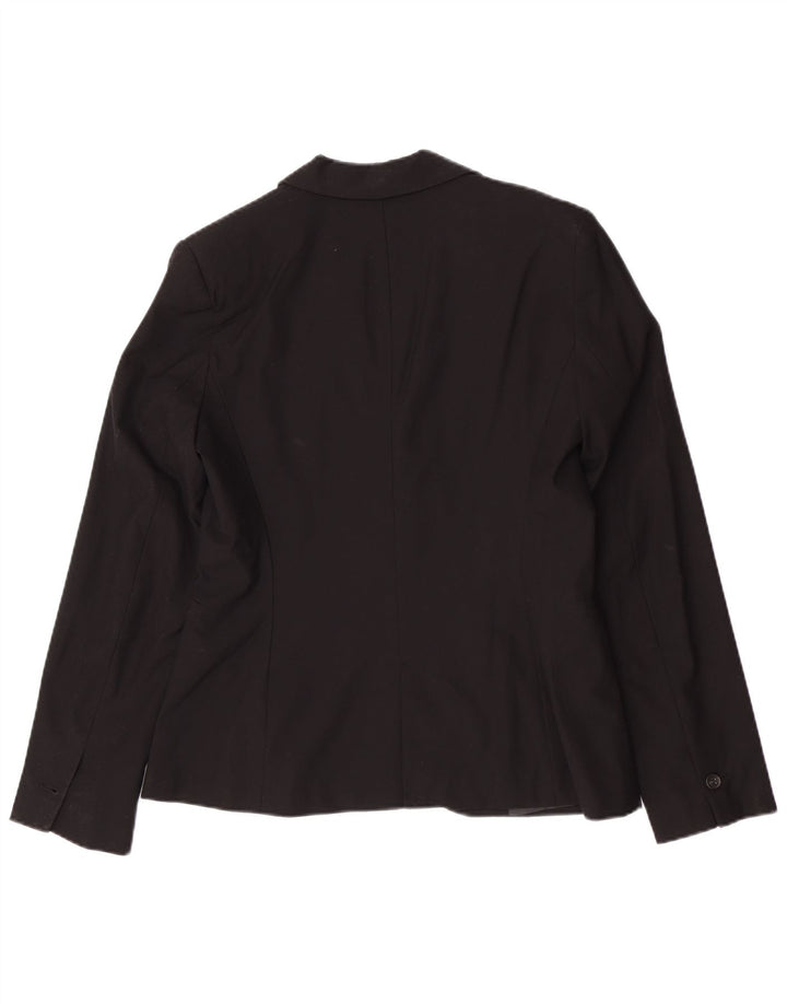 Zara Damen 1-Knopf-Blazerjacke EU 38 Small Black Polyester