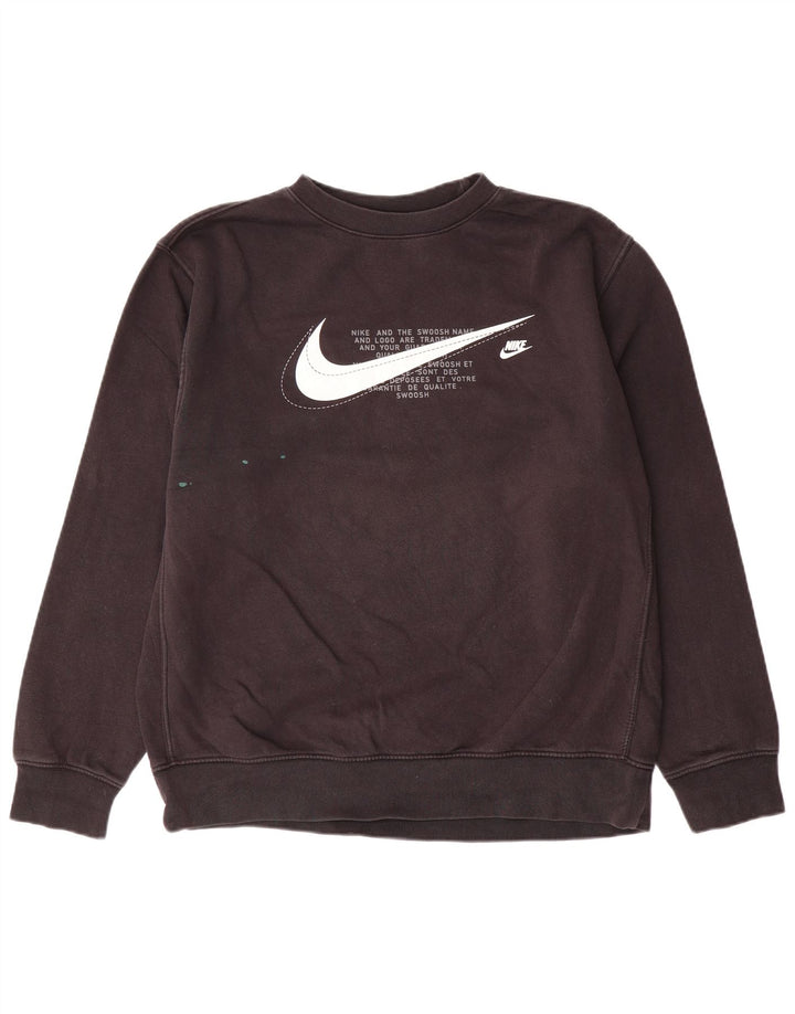 Nike Herren-Sweatshirt mit Grafik, groß, aus schwarzer Baumwolle