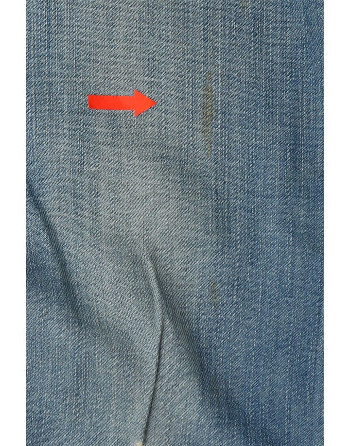 Zara Damen Distressed Straight Jeans EU 40 Medium W30 L29 Blaue Baumwolle