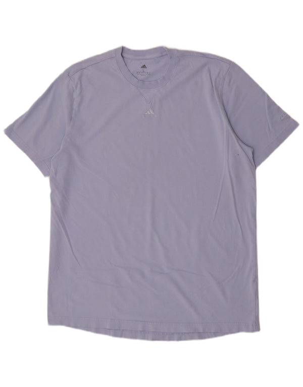 Adidas Herren T-Shirt Top Large Lila Baumwolle