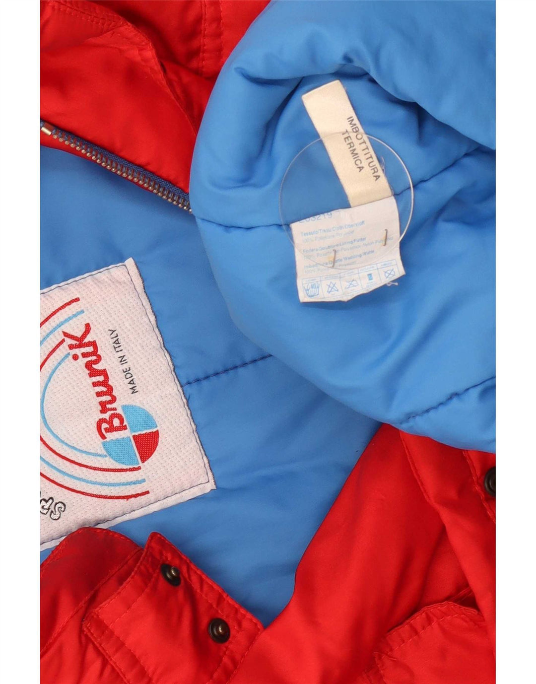 Brunik Herren Skijacke mit Kapuze IT 46 Small Rot Polyester