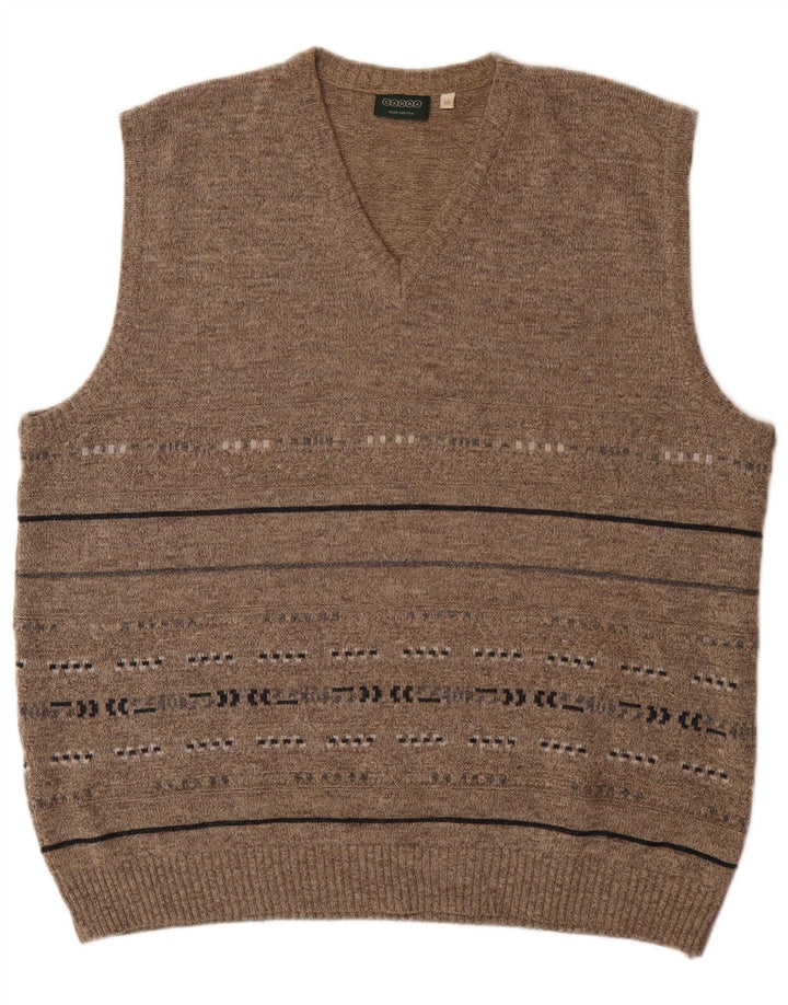 Canda Herren Weste Tank Top 2XL Grau gestreift Acryl