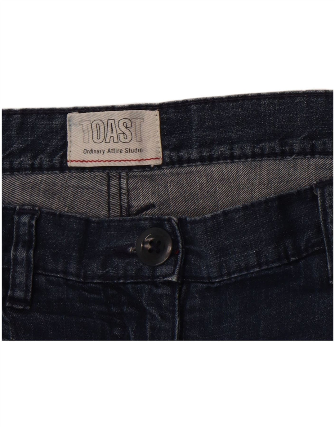 Toast Damen Pegged Tapered Jeans UK 12 Medium W30 L29 Marineblau Baumwolle