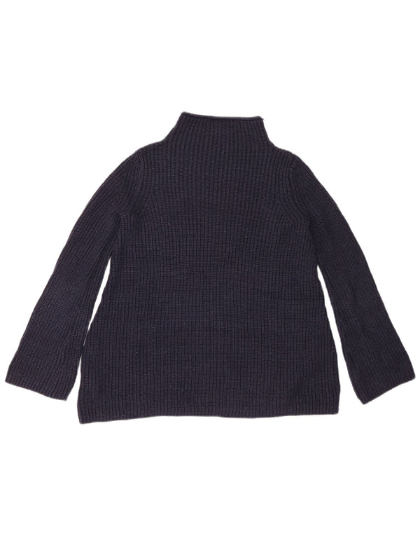 Topshop Damen Petite Rollkragenpullover Pullover UK 4 XS Marineblau Acryl