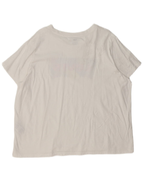 LEVI'S Damen-T-Shirt mit Grafik, UK 22 3XL, weiße Baumwolle