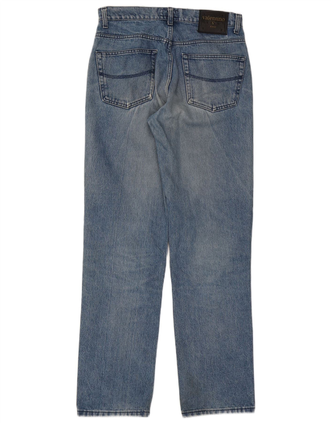 Valentino Herren Straight Jeans W33 L33 Blaue Baumwolle