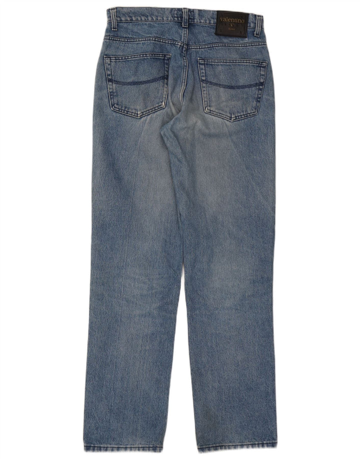 Valentino Herren Straight Jeans W33 L33 Blaue Baumwolle