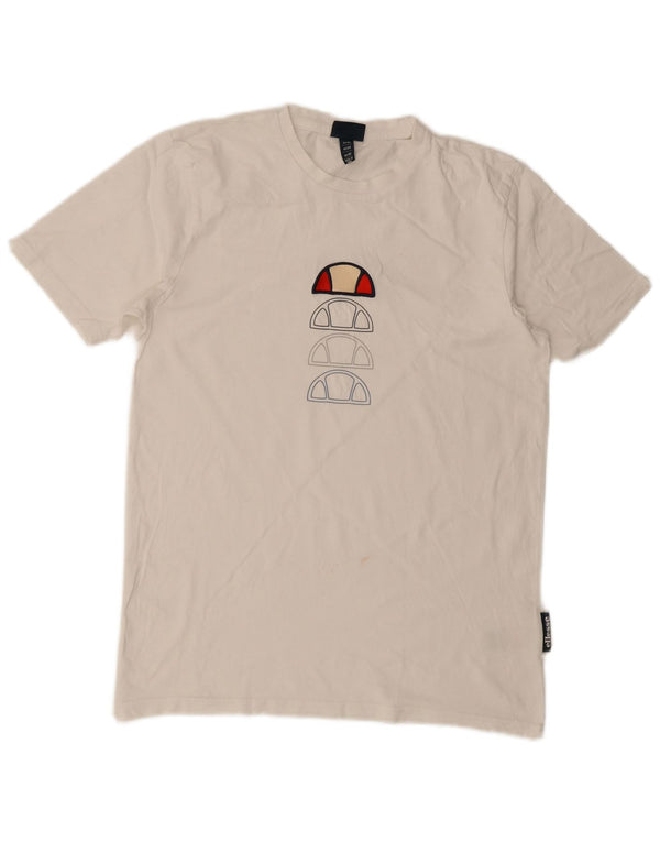 Ellesse Herren-T-Shirt mit Grafik, mittelweiße Baumwolle