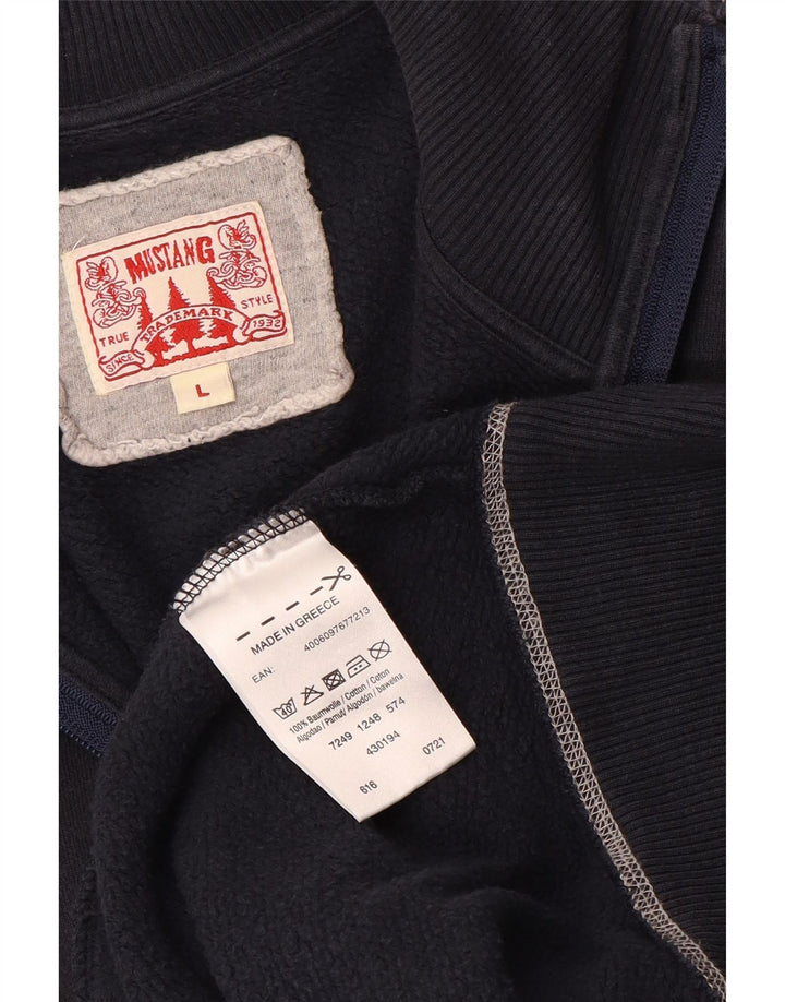 Mustang Herren-Trainingsanzug mit grafischem Oberteil, große marineblaue Baumwolle