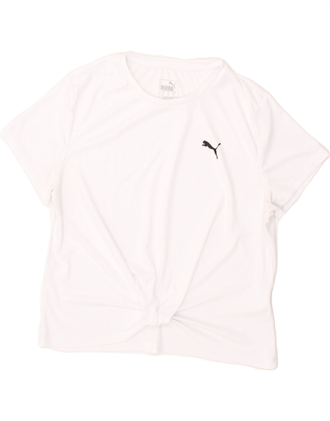 PUMA Womens Crop T-Shirt Top UK 18 XL White Polyester Vintage Puma and Second-Hand Puma from Messina Hembry 