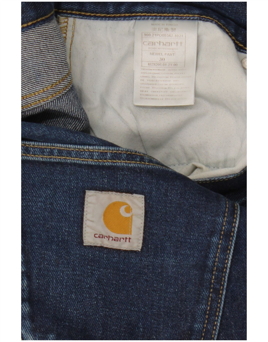 Carhartt Herren Slim Jeans W30 L29 Marineblau Baumwolle