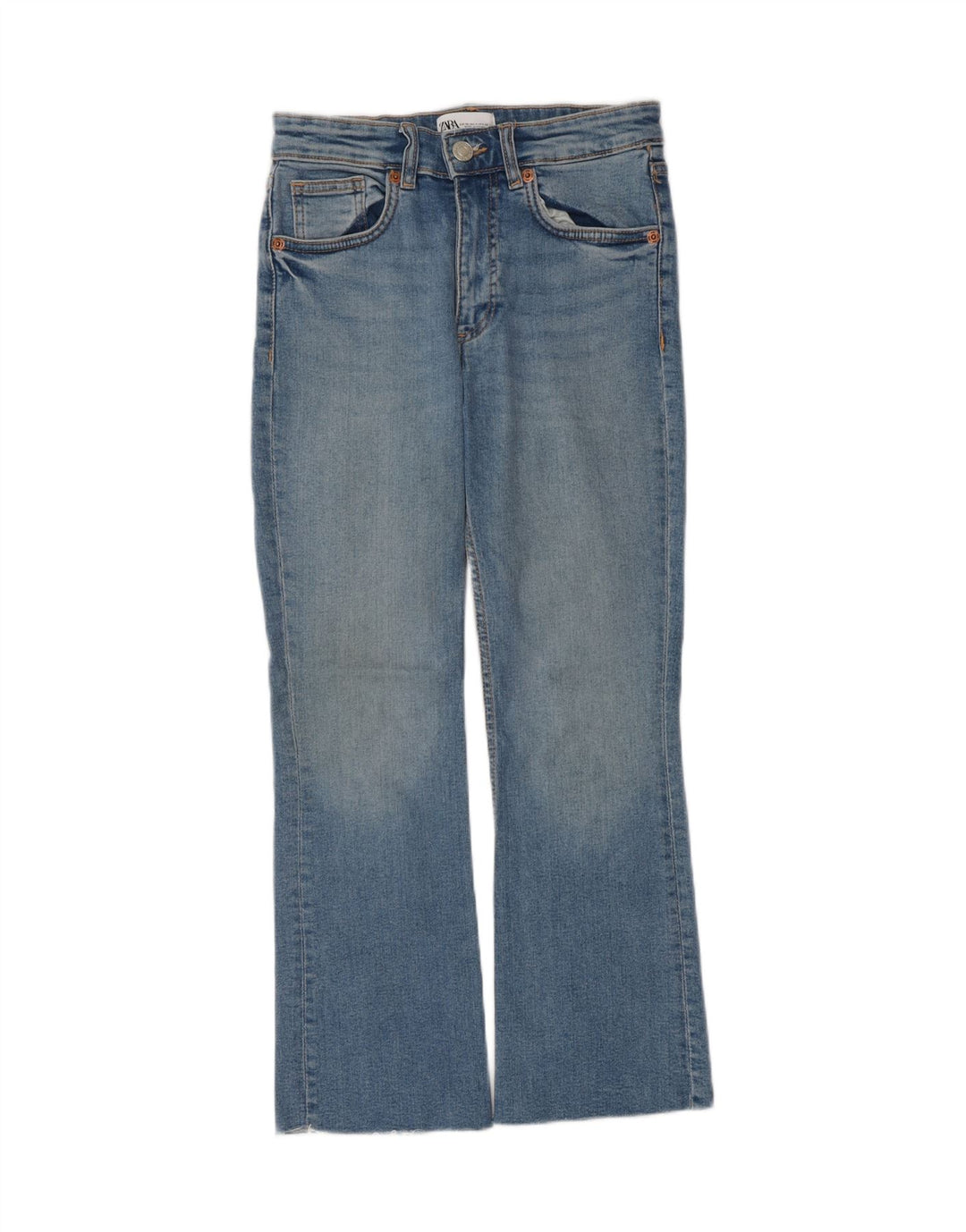 ZARA Womens Bootcut Jeans EU 36 XS W26 L25 Blue Cotton Vintage Zara and Second-Hand Zara from Messina Hembry 