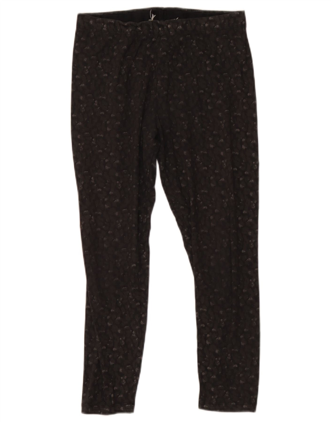 Fat Face Damen Crop Leggings UK 12 Mittelschwarz gepunktete Baumwolle