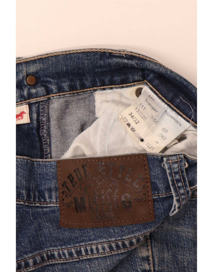 Mustang Herren Tramper Straight Jeans W34 L29 Blaue Baumwolle