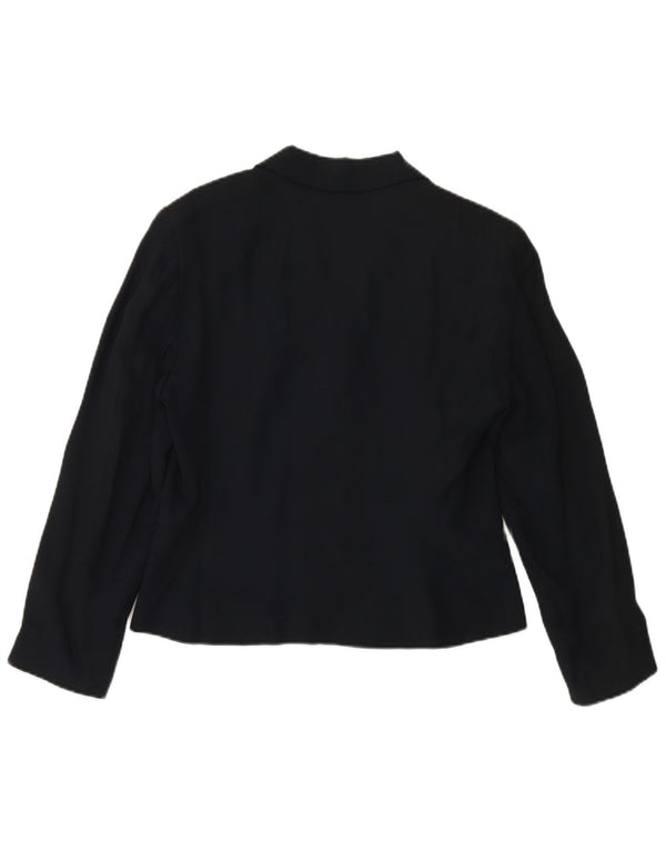 MARELLA Damen-Blazerjacke mit 4 Knöpfen, UK 16, Größe L, Marineblau, Viskose