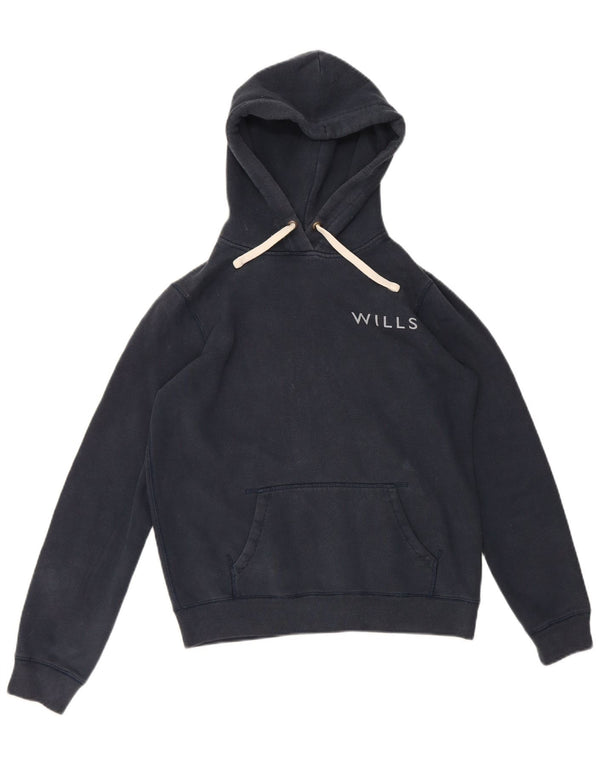 Jack Wills Damen-Kapuzenpullover mit Grafik, übergroß, Gr. 10, Marineblau