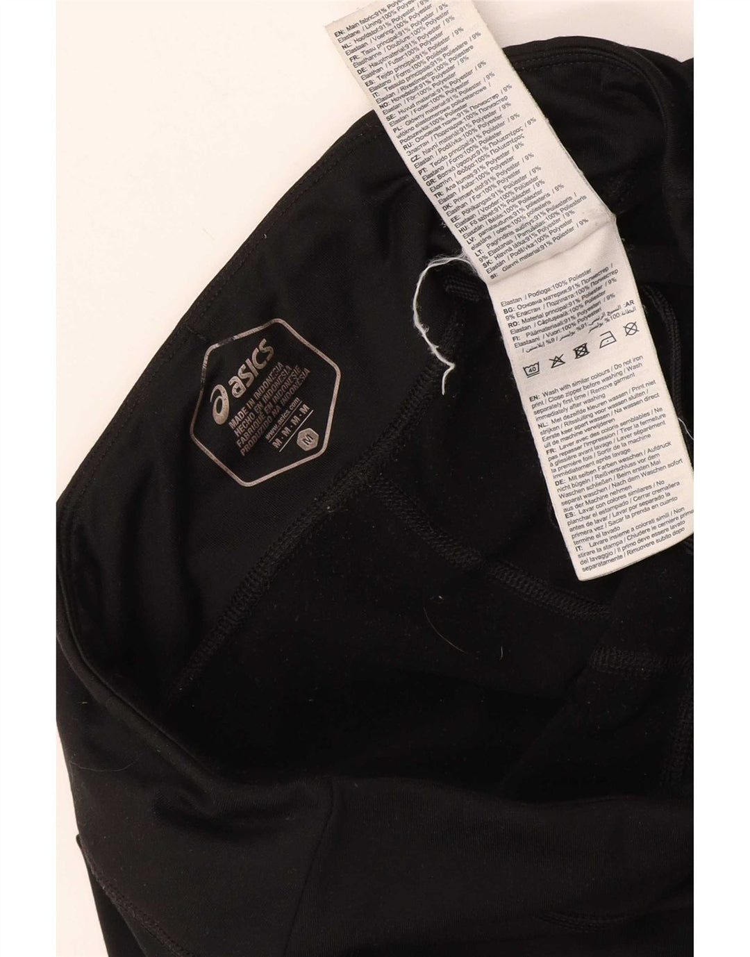 Asics Damen Leggings UK 14 Medium Schwarz Polyester