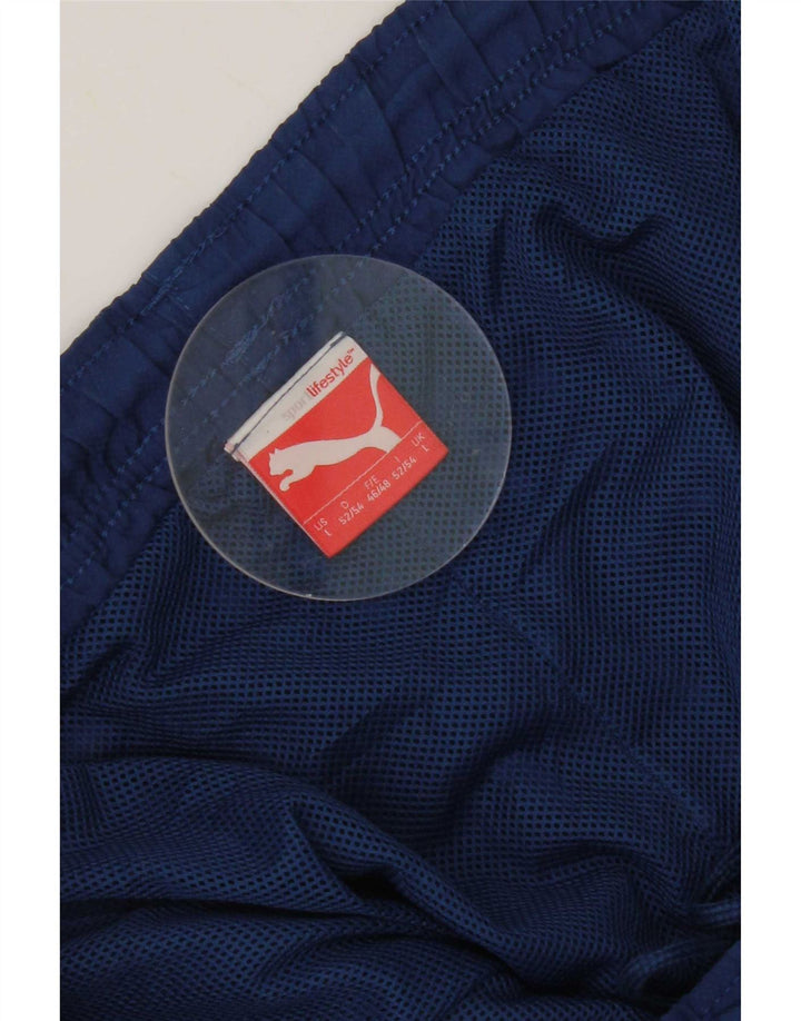 Puma Herren-Trainingshose, Jogginghose, Größe L, Blau