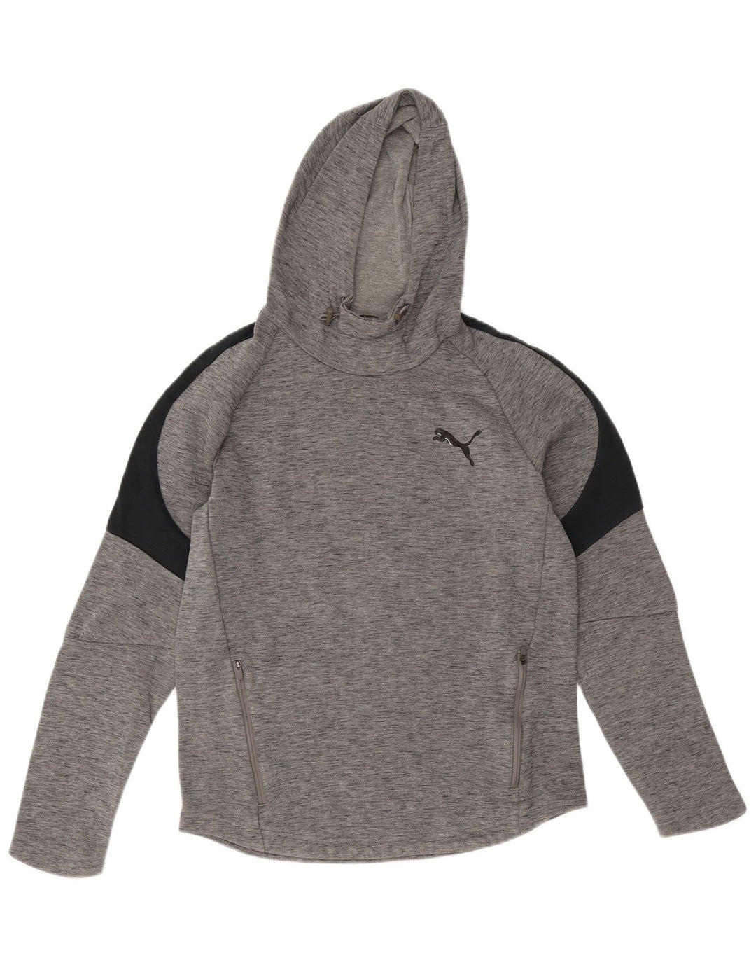 Puma Herren Kapuzenpullover, Größe S, Grau, Colourblock-Baumwolle