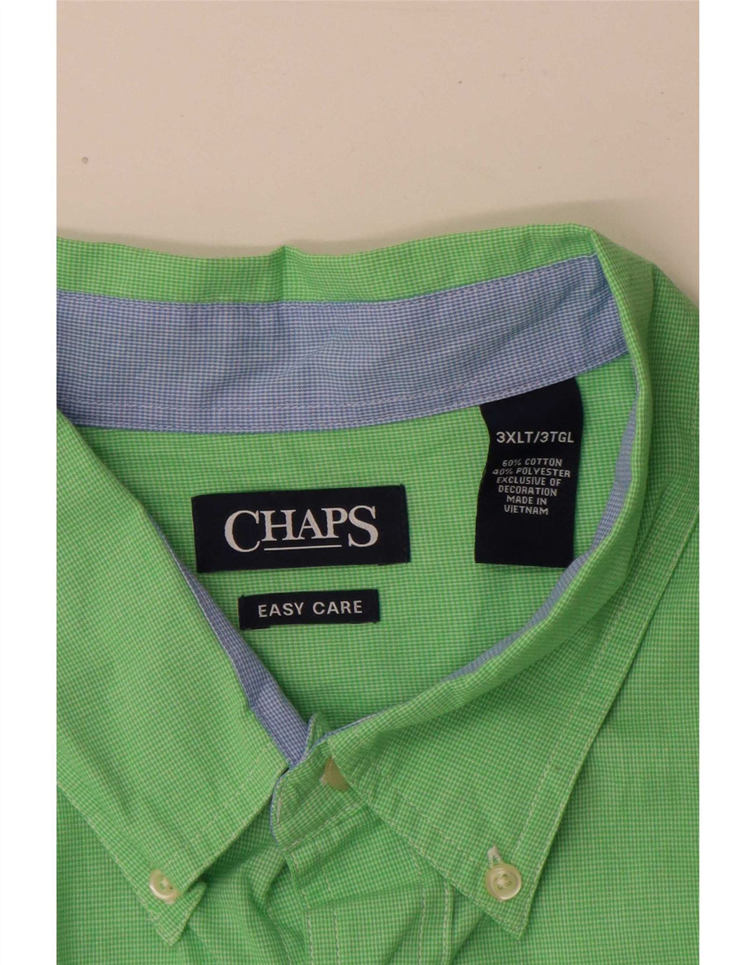 Chaps Herren Big & Tall Kurzarm-Hemd mit normaler Passform, 3XL, grünes Hahnentrittmuster