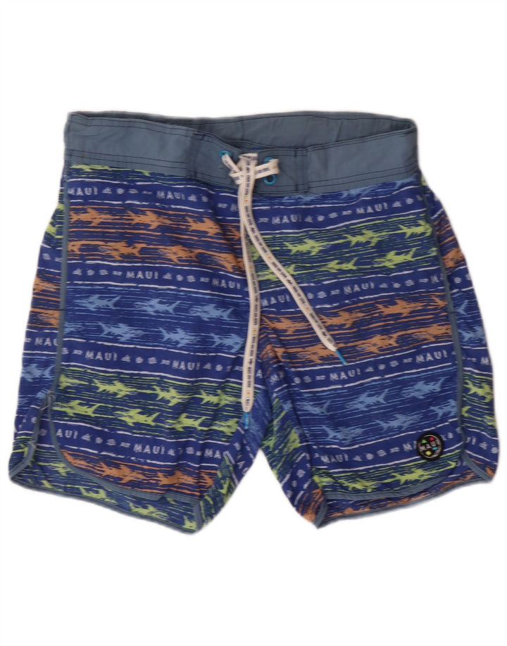 MAUI AND SONS Herren-Badeshorts, klein, blau gestreift, Polyamid