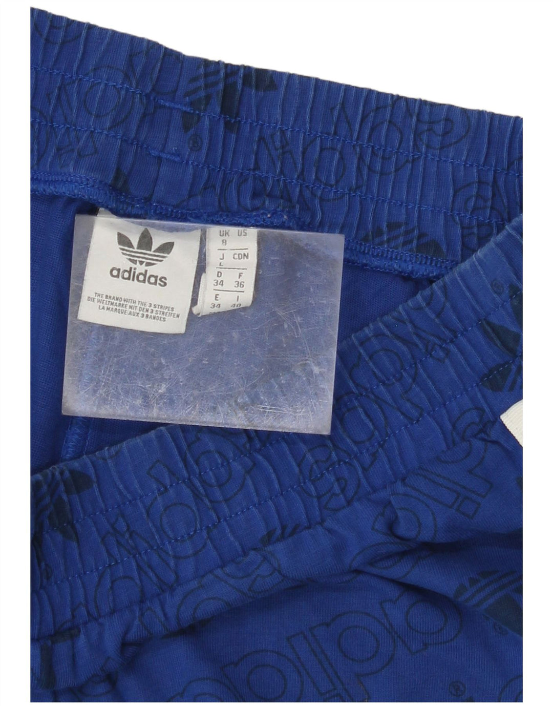 ADIDAS Damen Graphic Sport Shorts UK 8 Small Blau