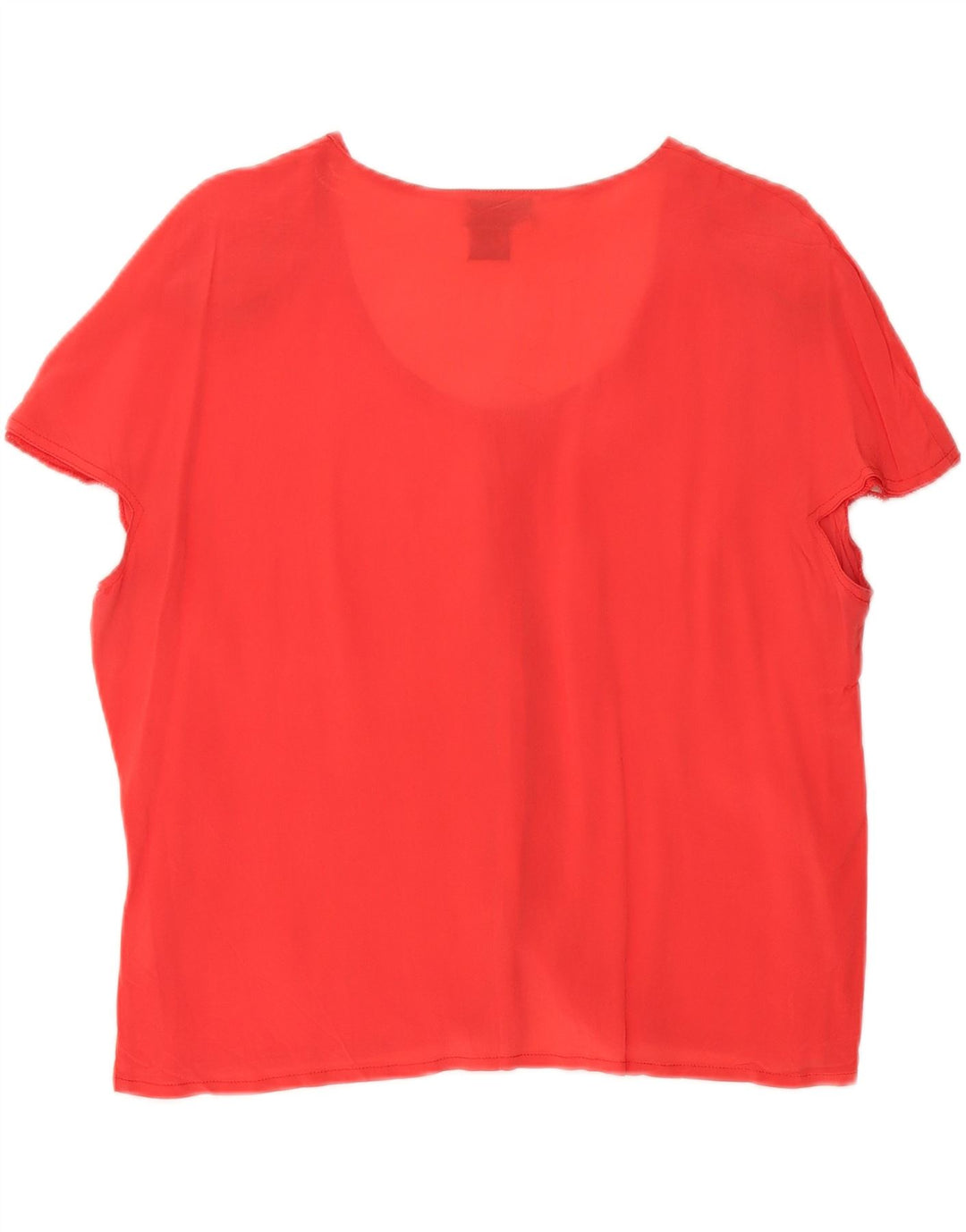 VINTAGE Womens Short Sleeve Shirt Blouse IT 46 Large Red Acetate Vintage Vintage and Second-Hand Vintage from Messina Hembry 