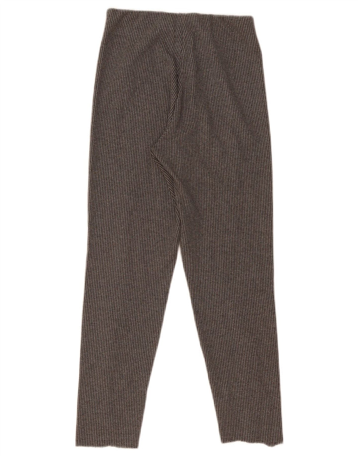Zara Damen Crop Leggings UK 10 Small Graues Hahnentritt-Polyester