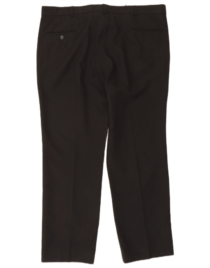 Farah Herren-Anzughose, gerade, W42, L30, Schwarz
