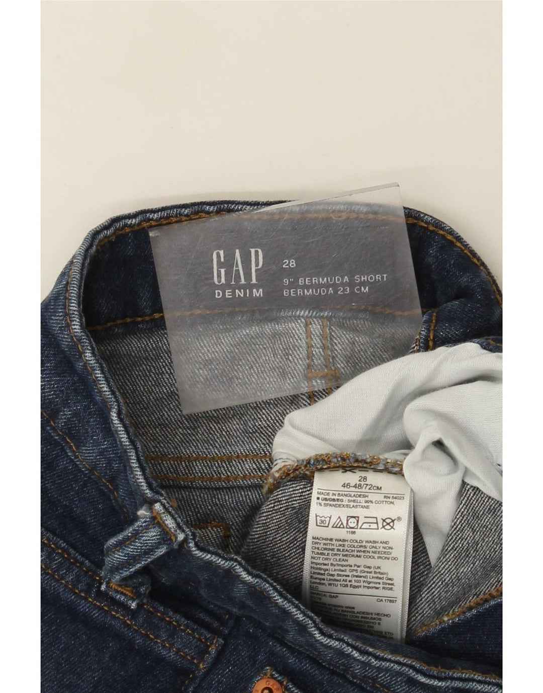 Gap Denim-Bermudashorts für Damen, W28, mittelblaue Baumwolle