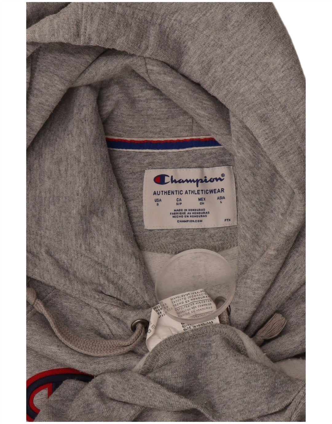 CHAMPION Herren-Kapuzenpullover mit Grafik, Größe S, Grau, Baumwolle