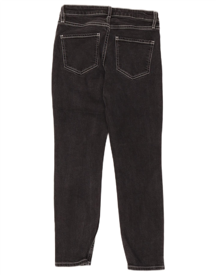 TOPSHOP Damen Baxter Crop Slim Jeans W26 L25 Schwarz