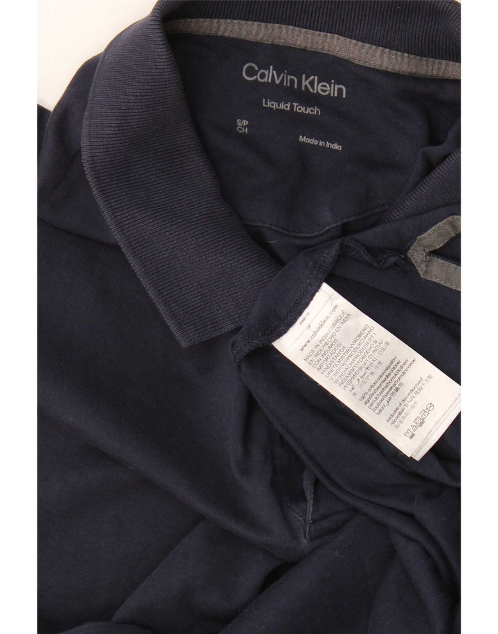 Calvin Klein Herren-Poloshirt, klein, marineblau, Baumwolle