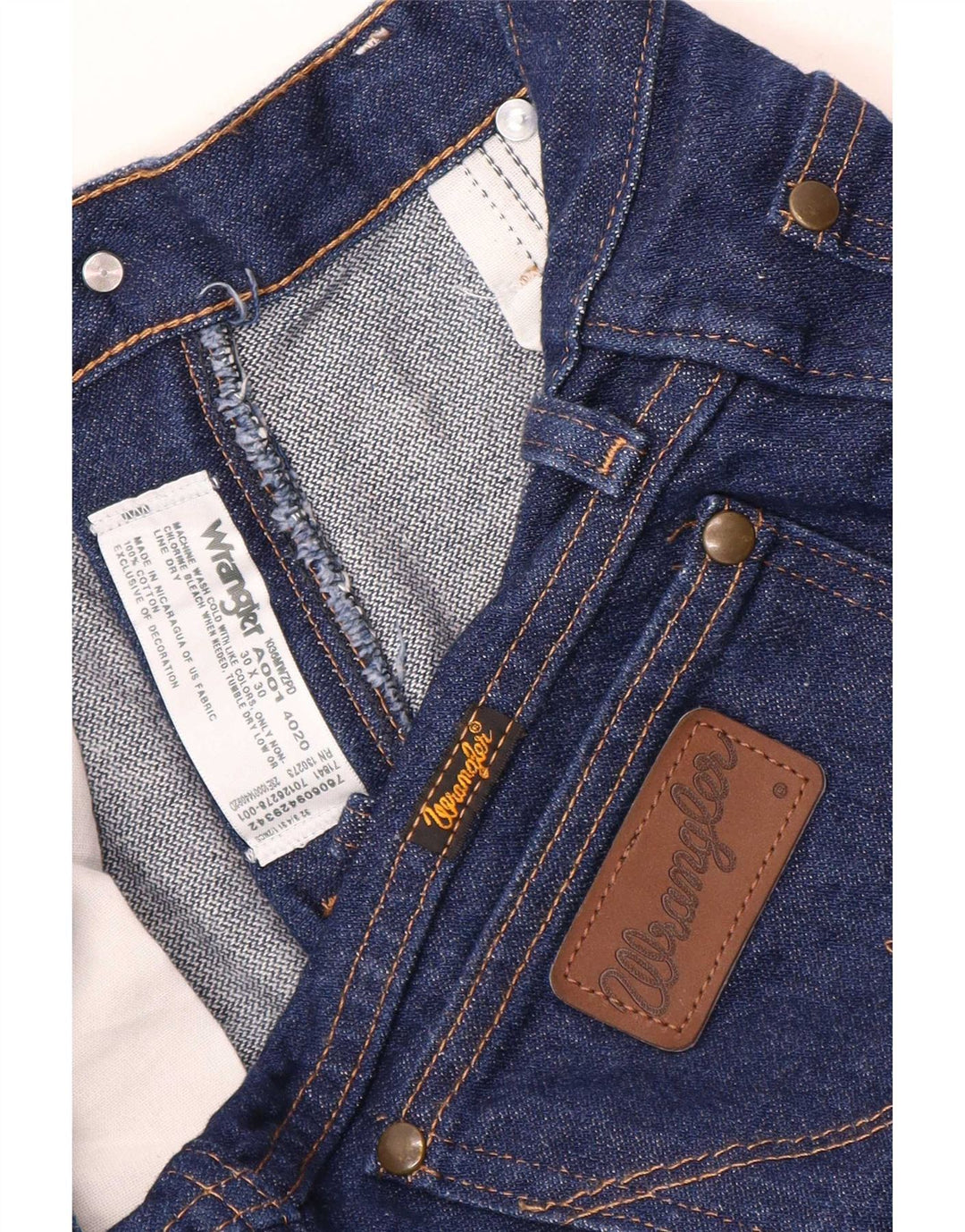 Wrangler Herren Slim Jeans W30 L30 Marineblaue Baumwolle
