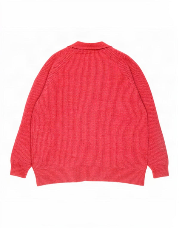 Marks & Spencer Damen-Cardigan-Pullover, Gr. 16, groß, rosa geflecktes Acryl
