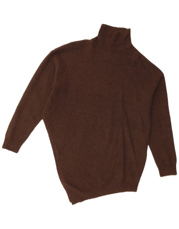 Zara Damen Batwing Rollkragenpullover Pullover UK 10 Small Braun