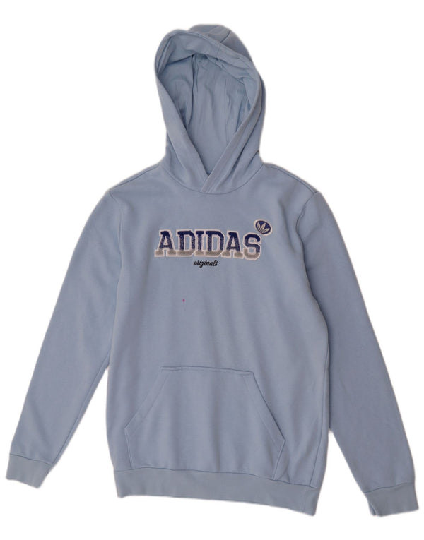 Adidas Mädchen Graphic Hoodie Pullover 15–16 Jahre, blaue Baumwolle