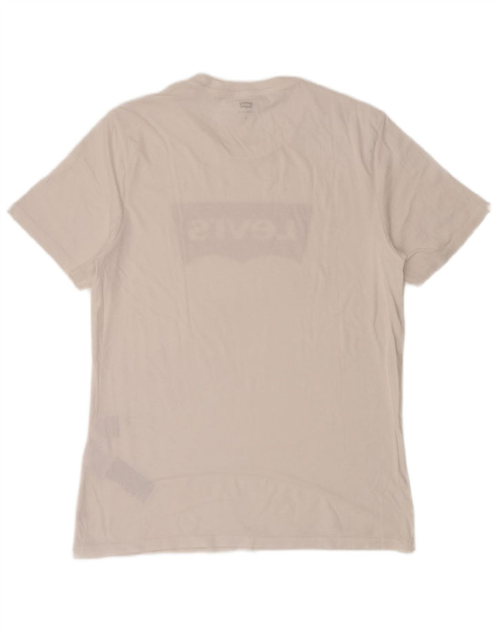 LEVI'S Mens Graphic T-Shirt Top Medium White Cotton